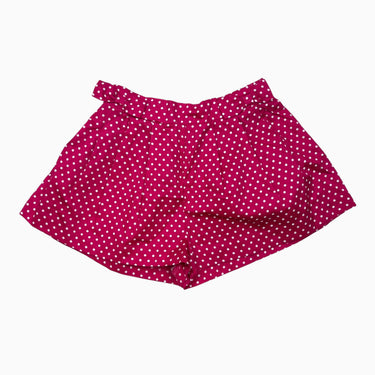 Short rouge à pois blancs 12M