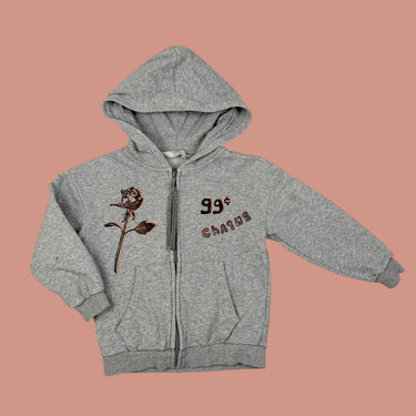 Hoodies zipper gris 99 cents 4-6Y