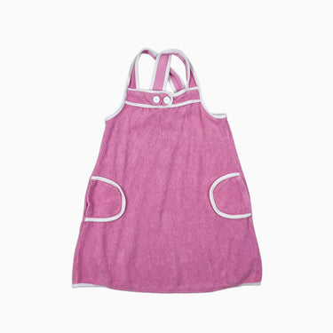 Robe rose en ratine à dos croisé 4Y