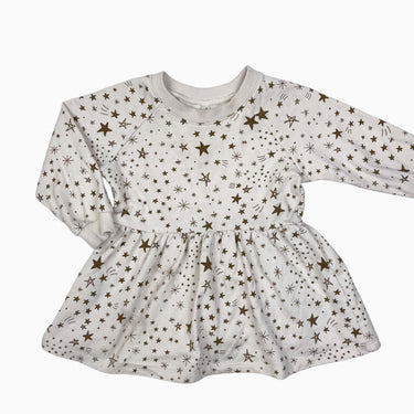 Robe crème 'étoiles' 6-12M