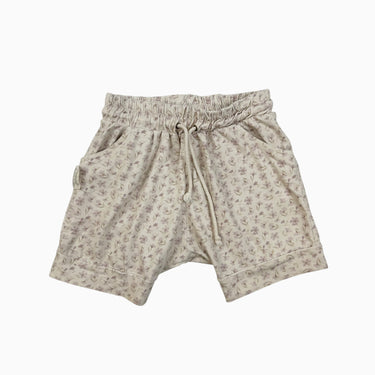 Short crème fleurs lilas 5-6Y