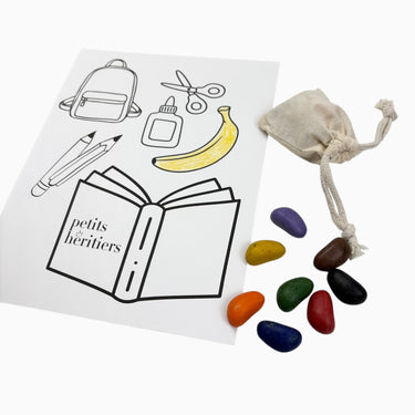 Sac de 8 crayons de cire de soja 3Y+