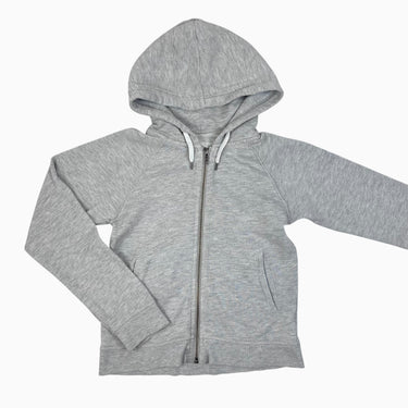 Veste grise à capuchon en coton et poly 8Y