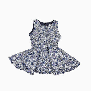 Robe blanche fleurie avec oiseaux 2Y