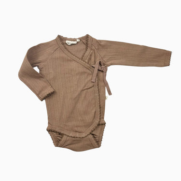 Cache-couche kimono latté en coton pointelle 68CM 6M