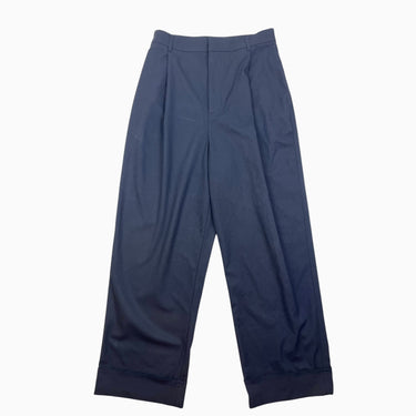 Pantalon marine profond en poly, viscose et elastane pour femmes S