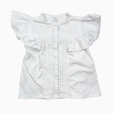 Blouse blanche en coton avec broderie 13-14Y
