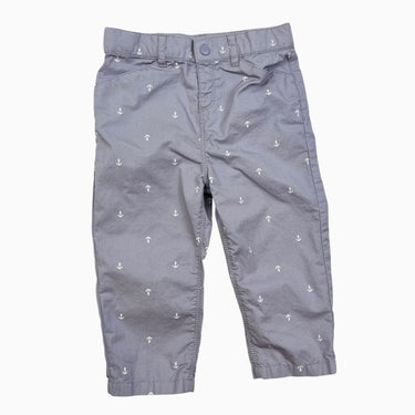 Pantalon gris-lilas à imprimé encre de bateau en coton 24M