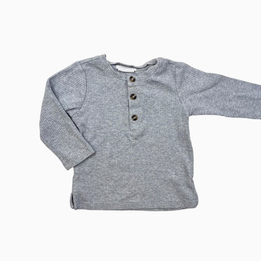 Chandail gris côtelé 12M