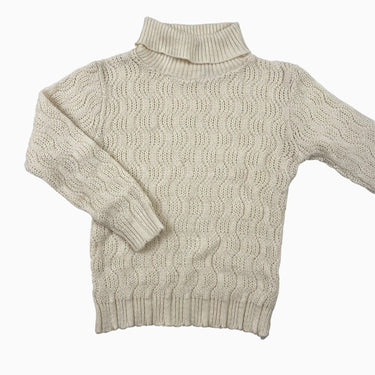 Pull à col roulé vanille en tricot 4-5Y