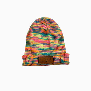 Tuque en tricot d'acrylique multicolore S-M (fit 3-6Y)