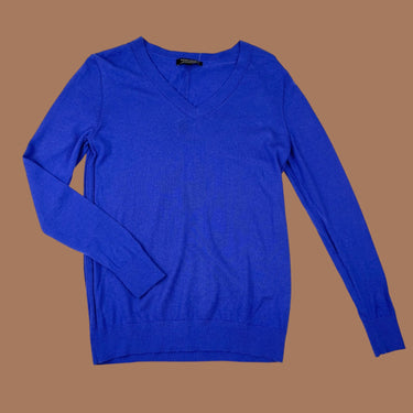 Chandail violet en tricot de laine mérinos pour femmes S