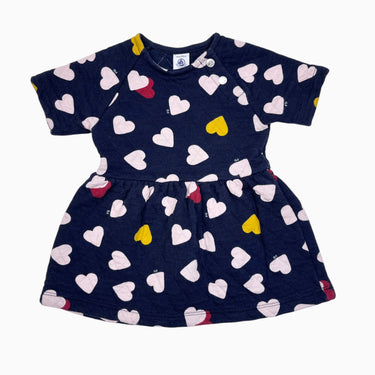 Robe marine 'coeurs' en coton matelassée 3Y