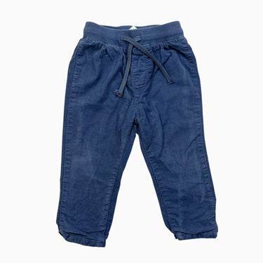 Pantalon gris-bleu en corduroy 9-12M
