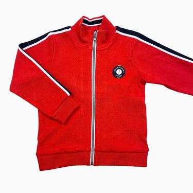 Veste rouge avec liseré en coton piqué 6Y