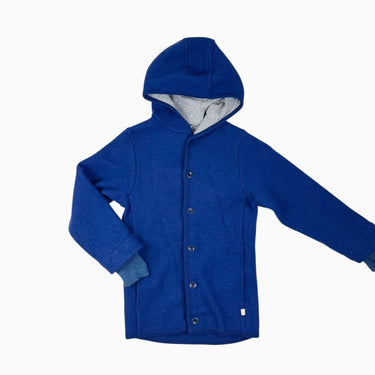 Manteau bleu en laine vierge 9-10Y