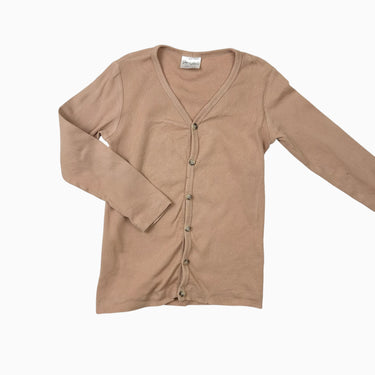 Cardigan rose ballet en coton bio 4-5Y