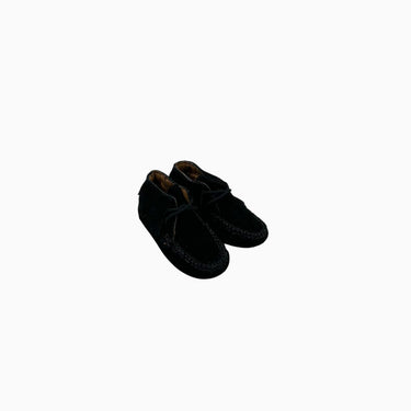Mocassins en suède noir à frange 21EU