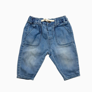 Jeans en coton chambray 6-9M