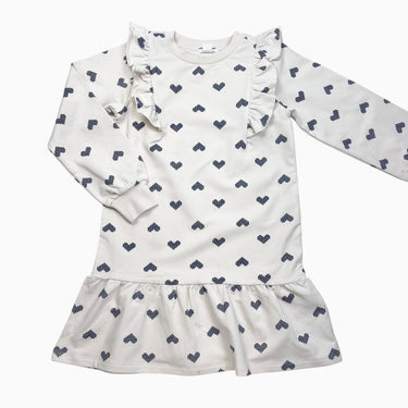 Robe à volants coeur marine 6Y
