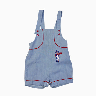 Combi short vintage à rayures bleu 'joueur de baseball' 24M