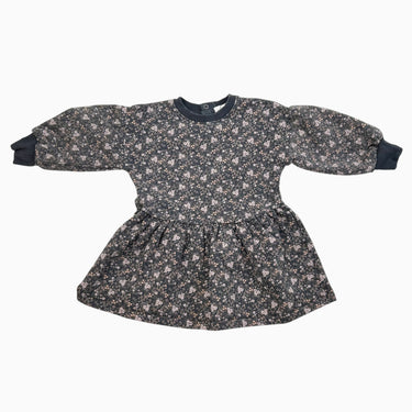 Robe charcoal à fleurs roses et prunes 1Y