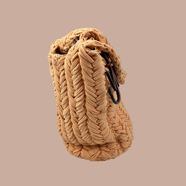 Sac à main orange en coton crocheté