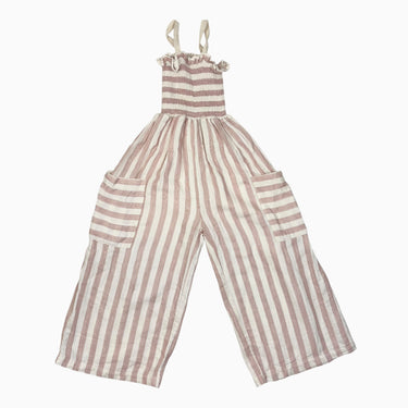 Combi à rayures roses avec smock 6Y