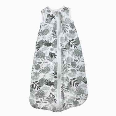 Gigoteuse blanche en mousseline de coton à imprimé tropical 6-12M