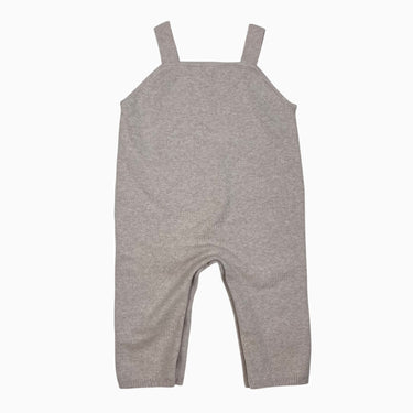 Combinaison a bretelle beige en coton et cachemire 9-12M