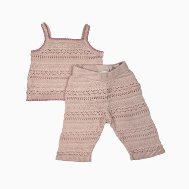 Ensemble pêche en crochet en coton 4-6M
