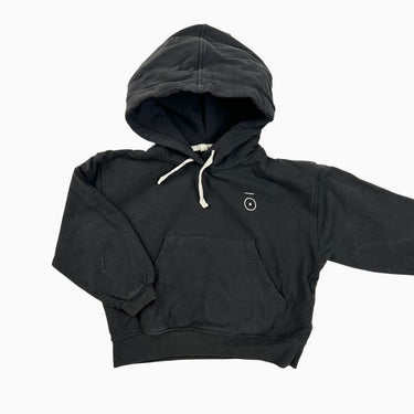 Pull à capuchon anthracite avec logo brodé 1-2Y