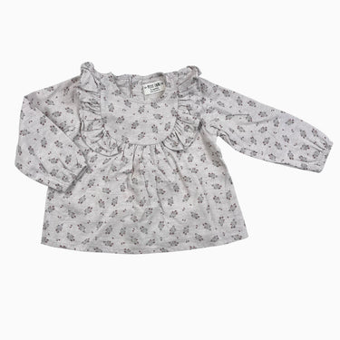 Blouse beige volant fleur 18M