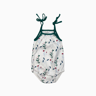 Cache-couche blanc fleuri 0-3M