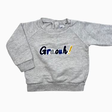 Pull gris 'Graouh!' 12M