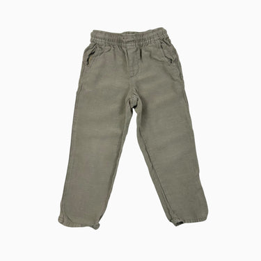 Pantalon gris-vert en lin 5Y