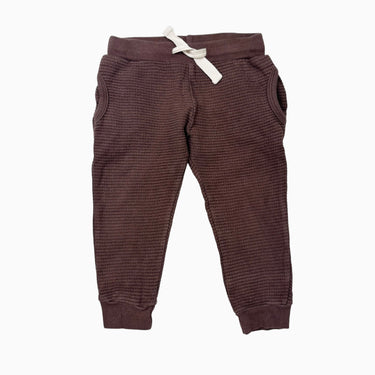 Pantalon chocolat en coton texturé 18-24M
