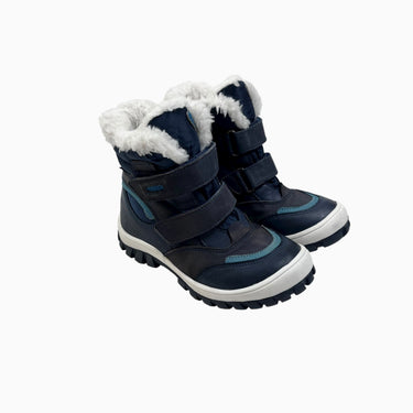 Bottes d'hiver marine à velcro doublées 28EU