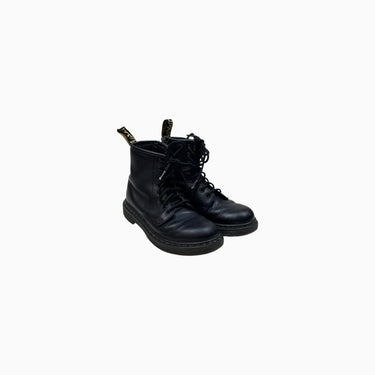 Bottes noires en cuir souple à lacet 13UK-JR1US