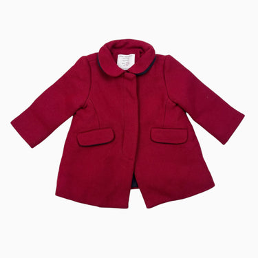 Manteau rouge en laine et polyamide 9-12M