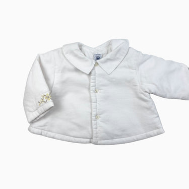 Veste blanche vintage en coton gaufré 1Y