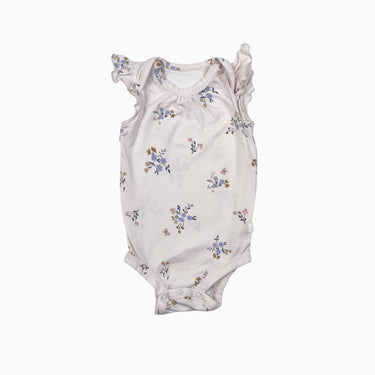Cache-couche rose pâle fleuri en coton et spandex 0-3M