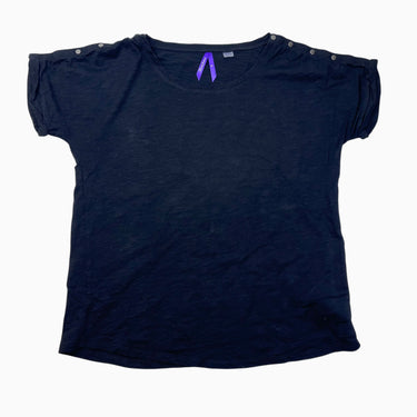 T-shirt noir de maternité en coton pour femmes M