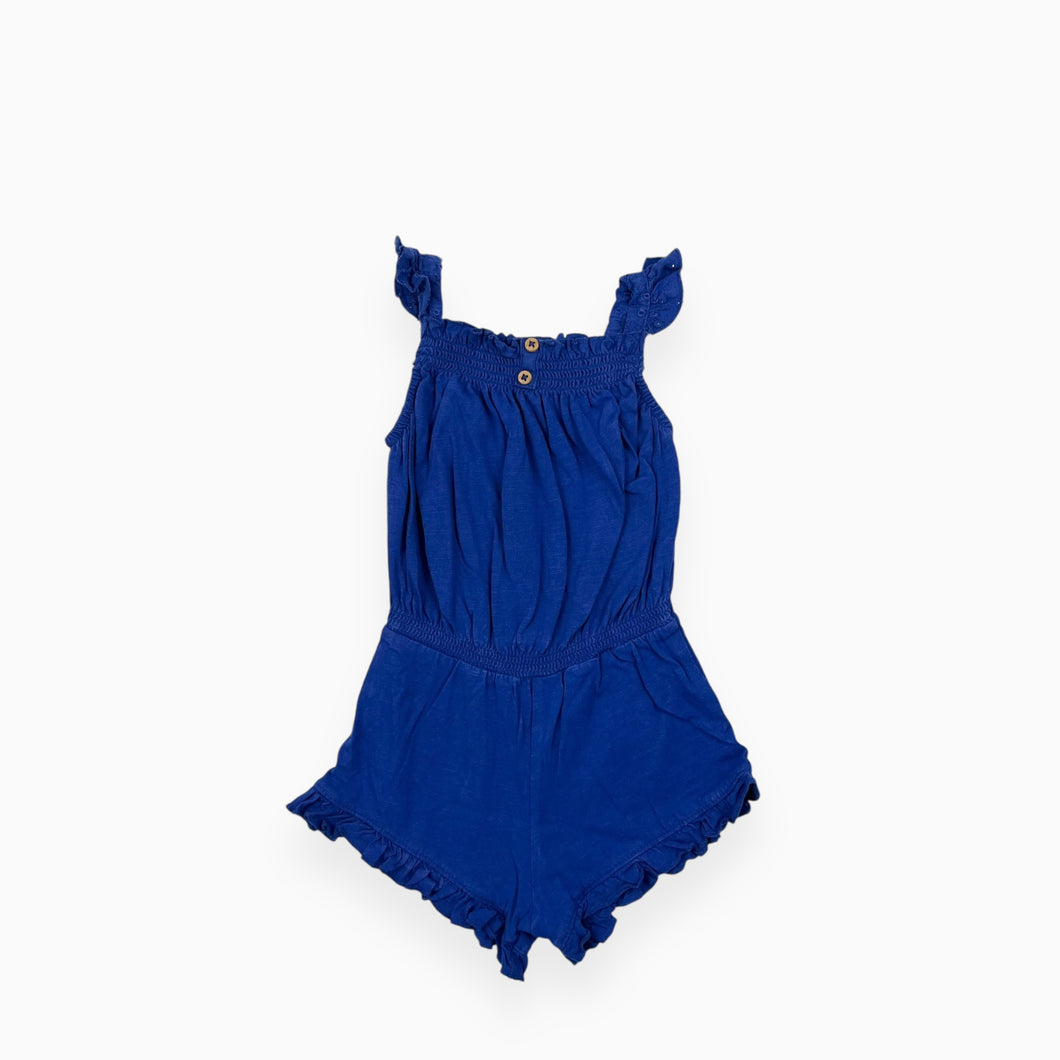 Combi short bleu klein en coton avec volants 9-12M
