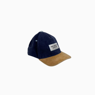 Casquette marine et latté en corduroy 2-5Y