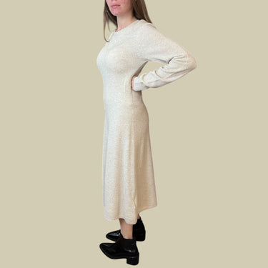 Robe maxi avoine en laine, polyamide et modal pour femmes 34EU