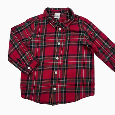 Chemise rouge carreauté 1.5-2Y