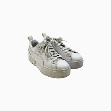 Sneakers blanches à lacets et semelles compensées 35.5EU