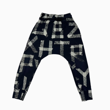 Pantalon coton mince noir lettres 3-4Y