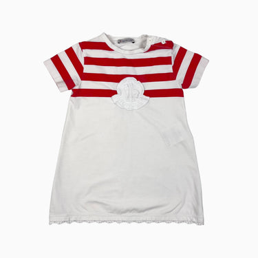 Robe blanche à rayures rouges 2Y